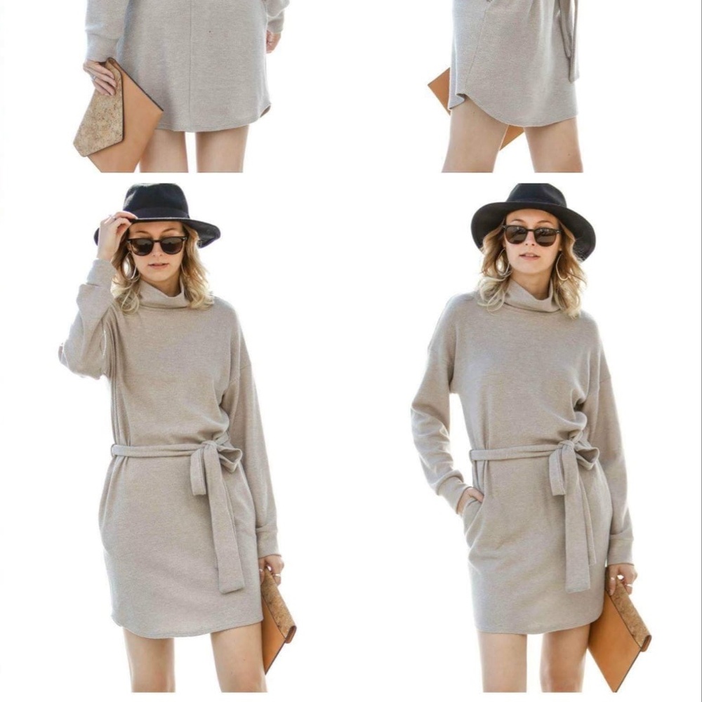 Belted Sweater Dress